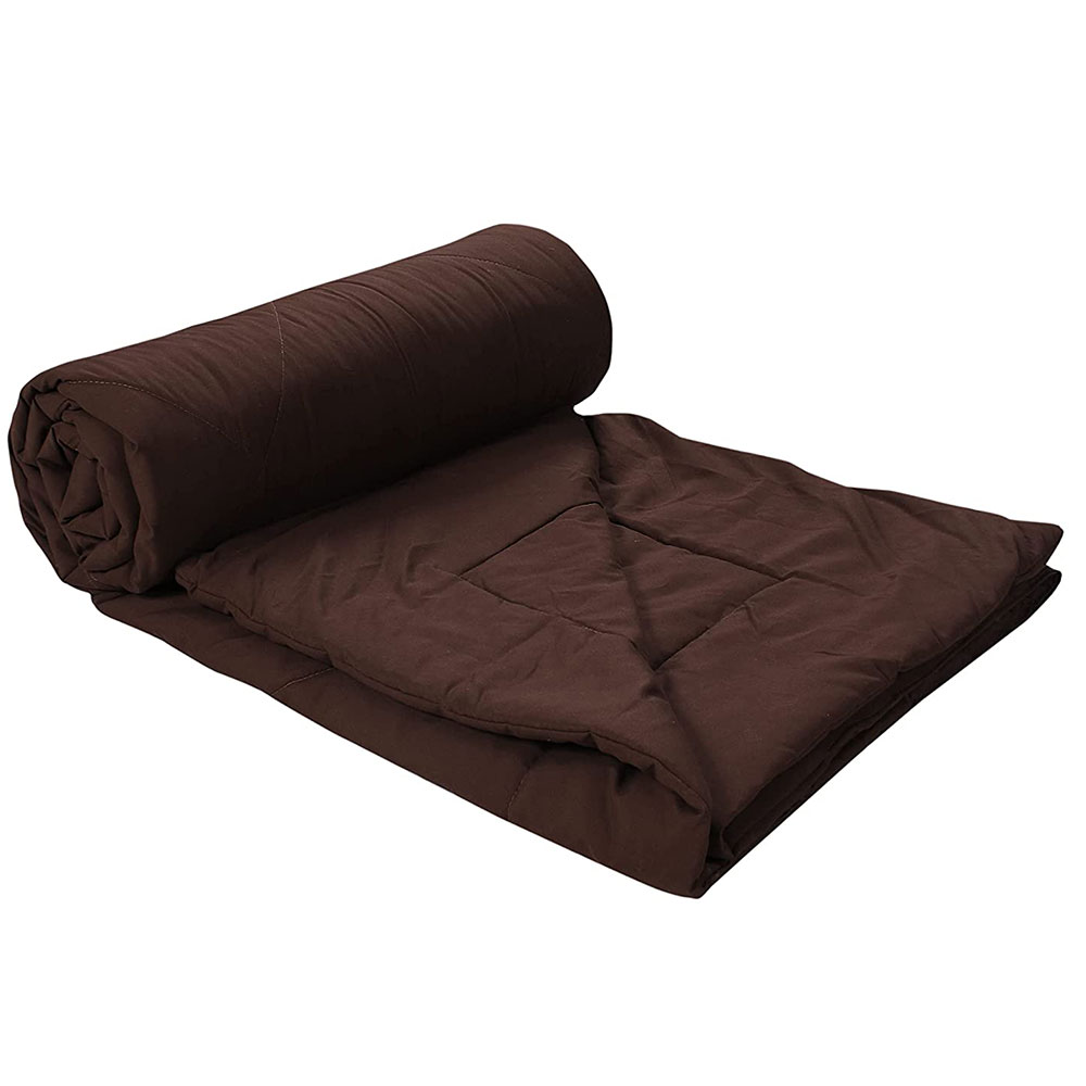 Fash Home International Double Bed All Weather Comforter -AC Quilts - Blanket Soft Microfibre Full Size (90”x100”)- Coffee Brown