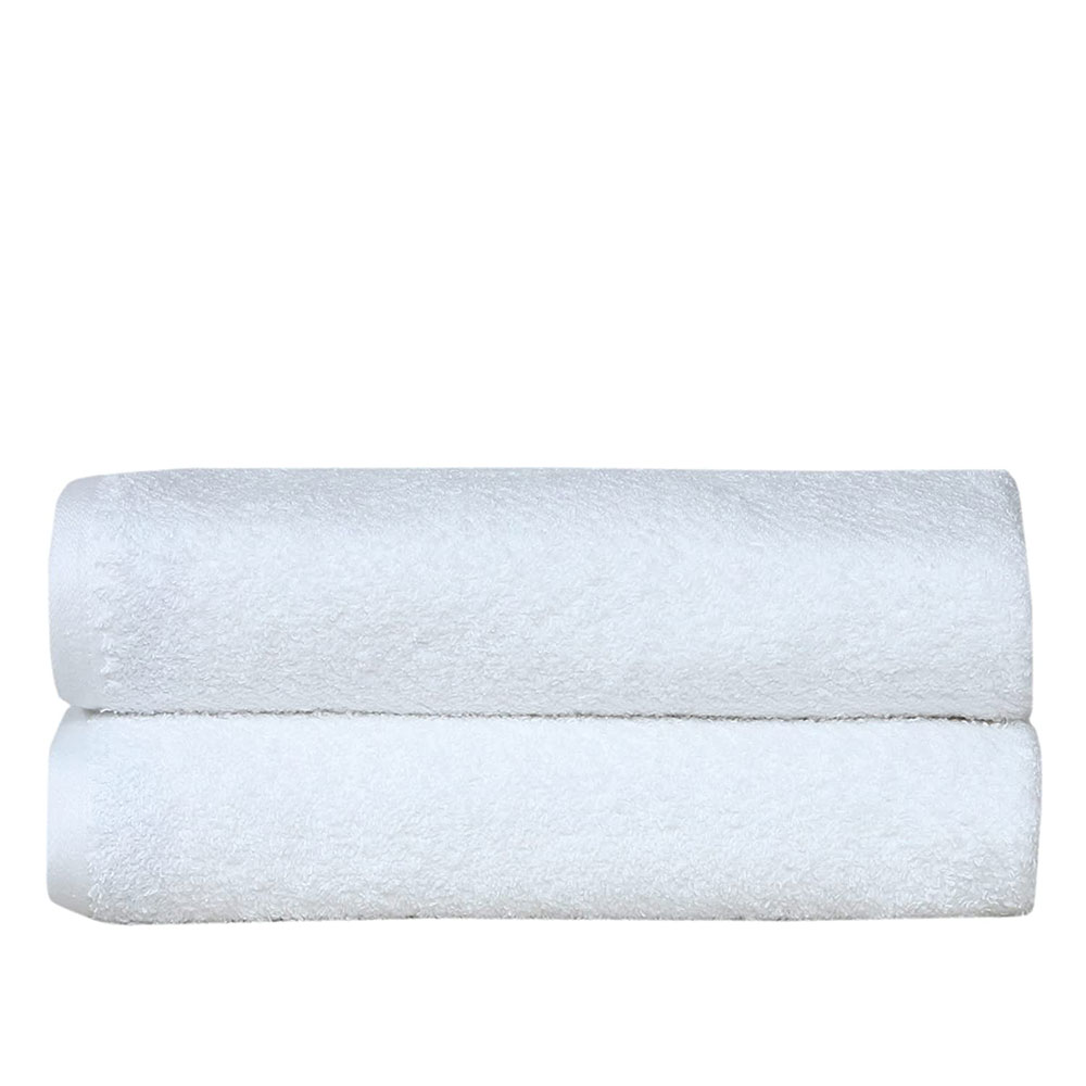 Fash Home International 100% Cotton Super Absorbent & Soft ,Antibacterial Large Couple Bath Towel Set 500 GSM (70X140_cm.) (White)