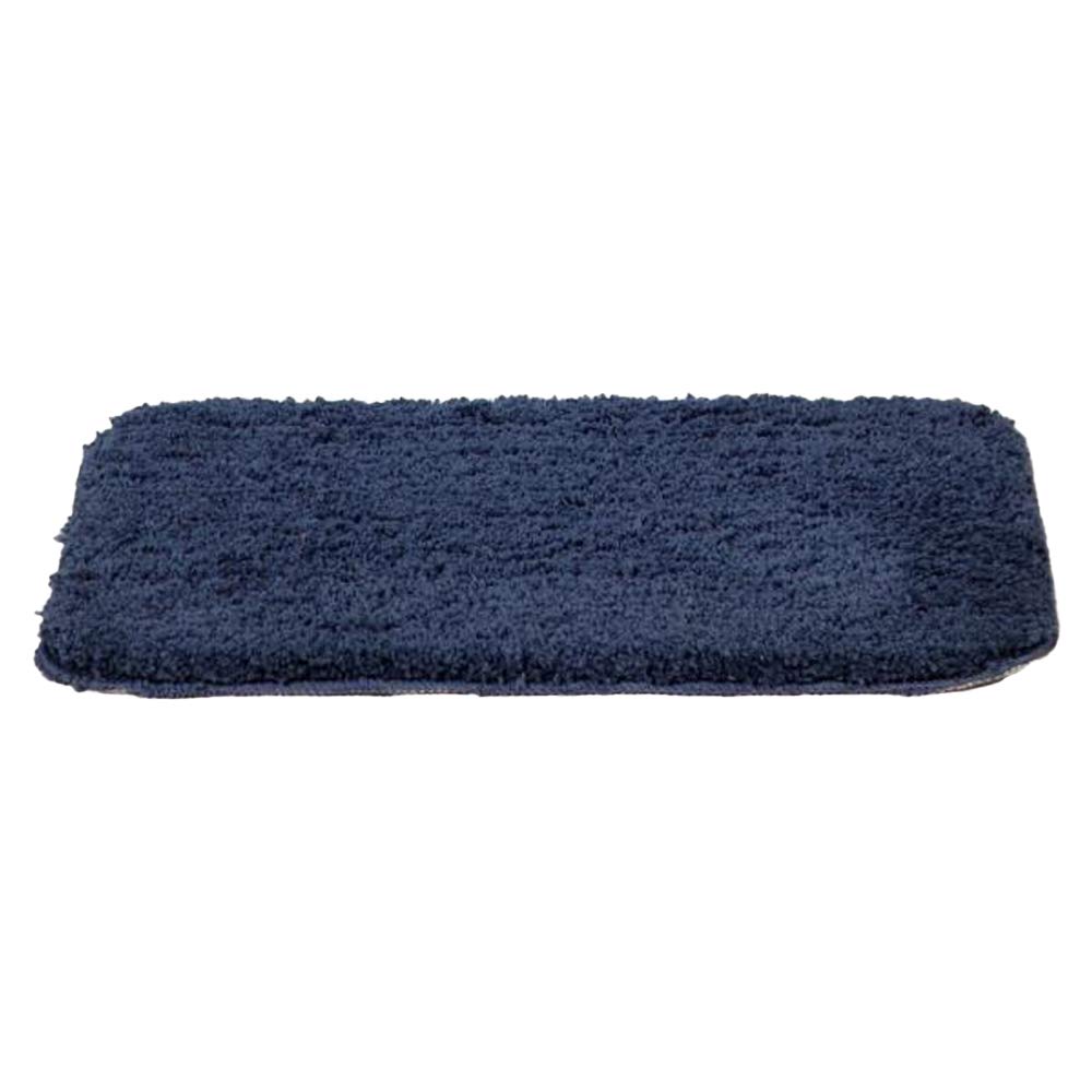 FASH HOME INTERNATIONAL Solid Modern Bath Mat (Navy Blue, Cotton, 80x50x1 cm) 1 Piece